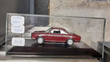 Voitures Miniatures Simca 1200S coupé bordeaux de 1967 - Bernard Miniatures