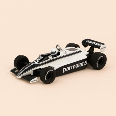 Photo professionnelle de la voiture miniature Brabham Bt49 De 1981 Formule 1 - Image clean haute qualité