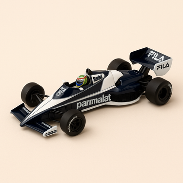 Photo professionnelle de la voiture miniature Brabham Bt52B De 1983 Formule 1 - Image clean haute qualité