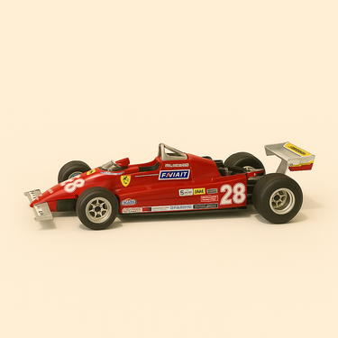 Ferrari 126CK Turbo rouge numéro 28 (Formule 1) - grand prix d'Italie de 1981 - BRUMM référence V5420 - Image haute qualité