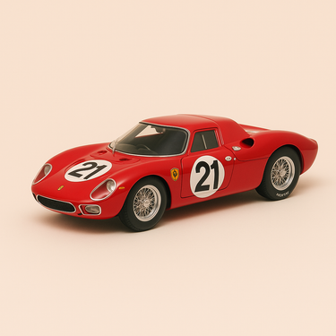 Photo professionnelle de la voiture miniature Ferrari 250Lm De 1965 24 Heures Du Mans - Image clean haute qualité
