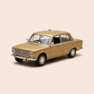 Voiture miniature - Lada 1200 marron - La Nationale 7 - la route bleue