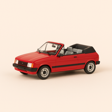 Photo professionnelle de la voiture miniature Talbot Samba Cabriolet Rouge De 1983 - Image clean haute qualité