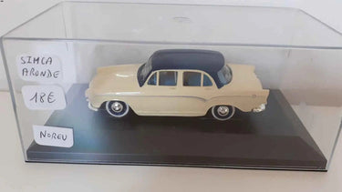 Simca Aronde crème et toit bleu Bernard Miniatures