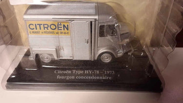 Voiture Miniature Citroën type HY-78 gris de 1973 - fourgon concessionnaire avec logo Citroën - Bernard Miniatures