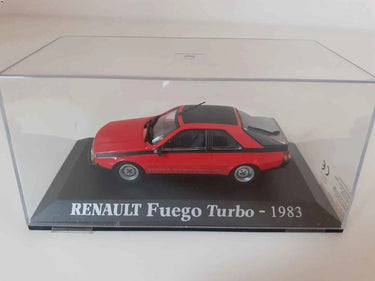 Voiture Miniature Renault Fuego Turbo rouge et toit noir de 1983 - Bernard Miniatures