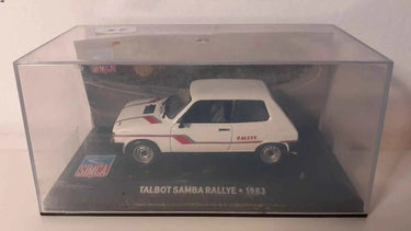Voiture Miniature TALBOT SAMBA rallye blanche de 1983 - Bernard Miniatures