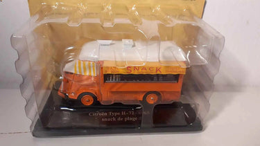 Voitures Miniatures Citrën type H-72 orange et blanc de 1965 snack de plage - Bernard Miniatures