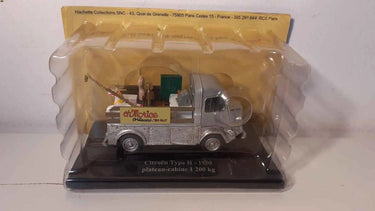 Voitures Miniatures Citroën type H gris de 1950 plateau cabine de 1950 avec objets d'antiquaires Morice - Bernard Miniatures