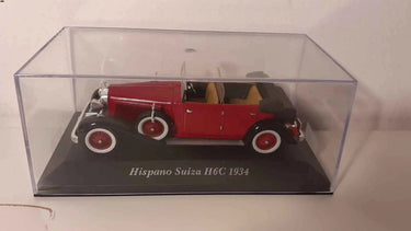 Voitures Miniatures Hispano Suiza H6C rouge foncée de 1934 - Bernard Miniatures