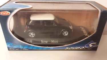 Voitures Miniatures New mini noire et toit blanc - Bernard Miniatures