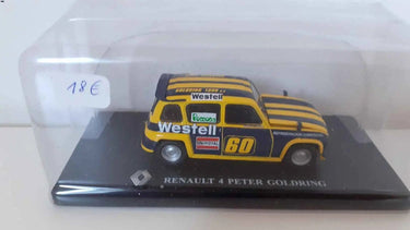 Voitures Miniatures Renault 4 Peter Goldring rayures jaunes et noires - Bernard Miniatures