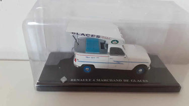 Voitures Miniatures Renault 4 marchand de glaces blanche - Bernard Miniatures