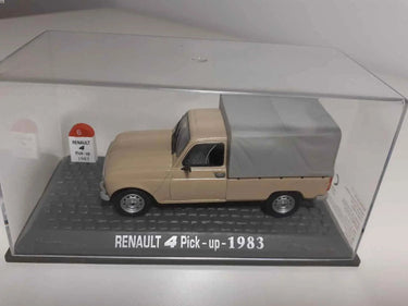 Voitures Miniatures Renault 4 pick-up beige et bâche grise de 1983 - Bernard Miniatures