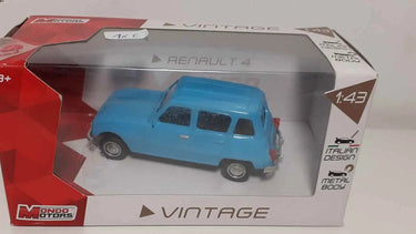 Voitures Miniatures Renault 4L bleue claire boite vintage - Bernard Miniatures