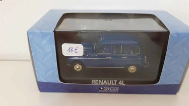 Voitures Miniatures Renault 4L bleue foncée (avec boite en carton) - Bernard Miniatures