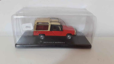 Voitures Miniatures Renault Rodéo 6 rouge et toit beige - Bernard Miniatures