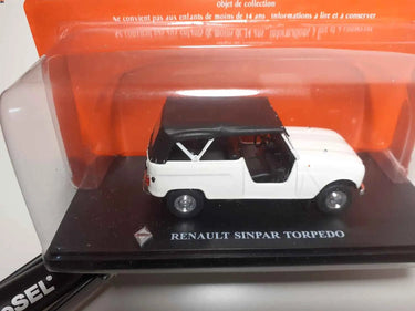 Voitures Miniatures Renault Sinpar torpédo blanche et toit noir - Bernard Miniatures
