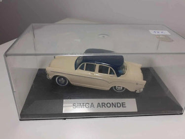 Voitures Miniatures SIMCA Aronde beige et toit bleu foncé - Bernard Miniatures