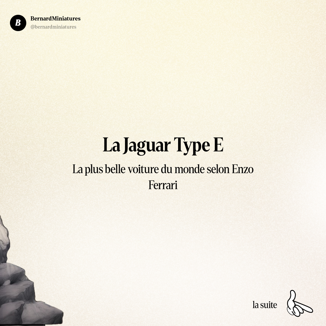 Jaguar Type E : Enzo Ferrari s'est incliné devant elle - Slide 1