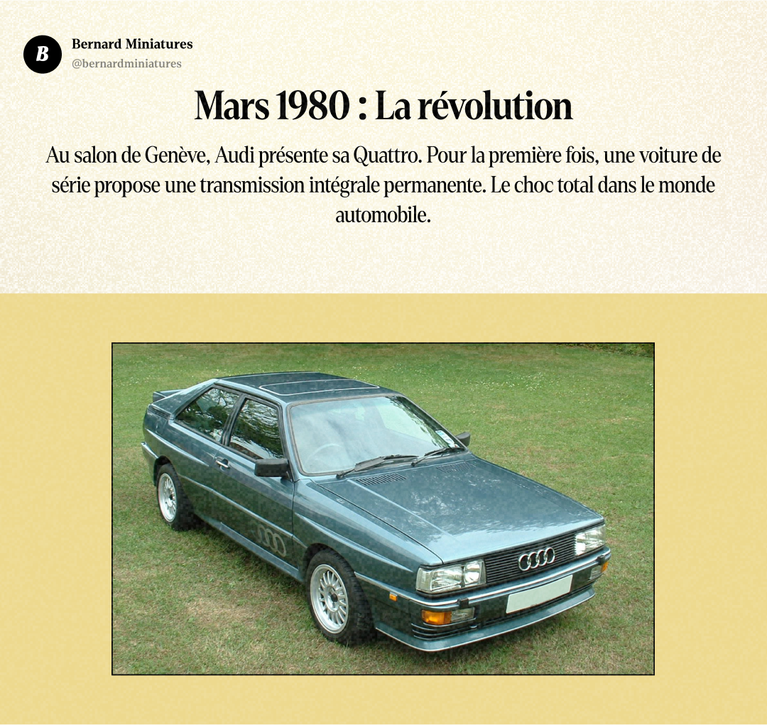 Audi QUATTRO : La révolution née d'un véhicule militaire - Slide 5