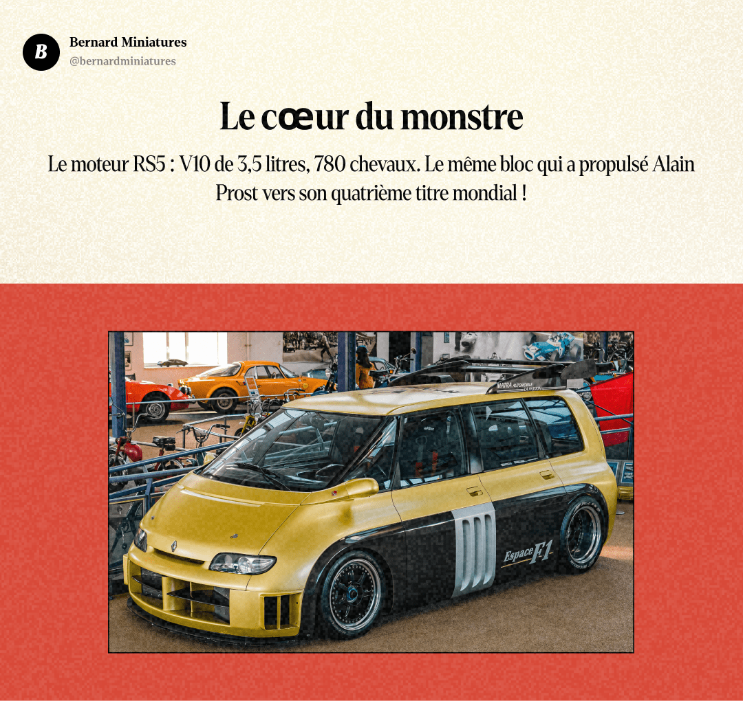 Renault ESPACE F1 : 780 chevaux dans un monospace - Slide 7