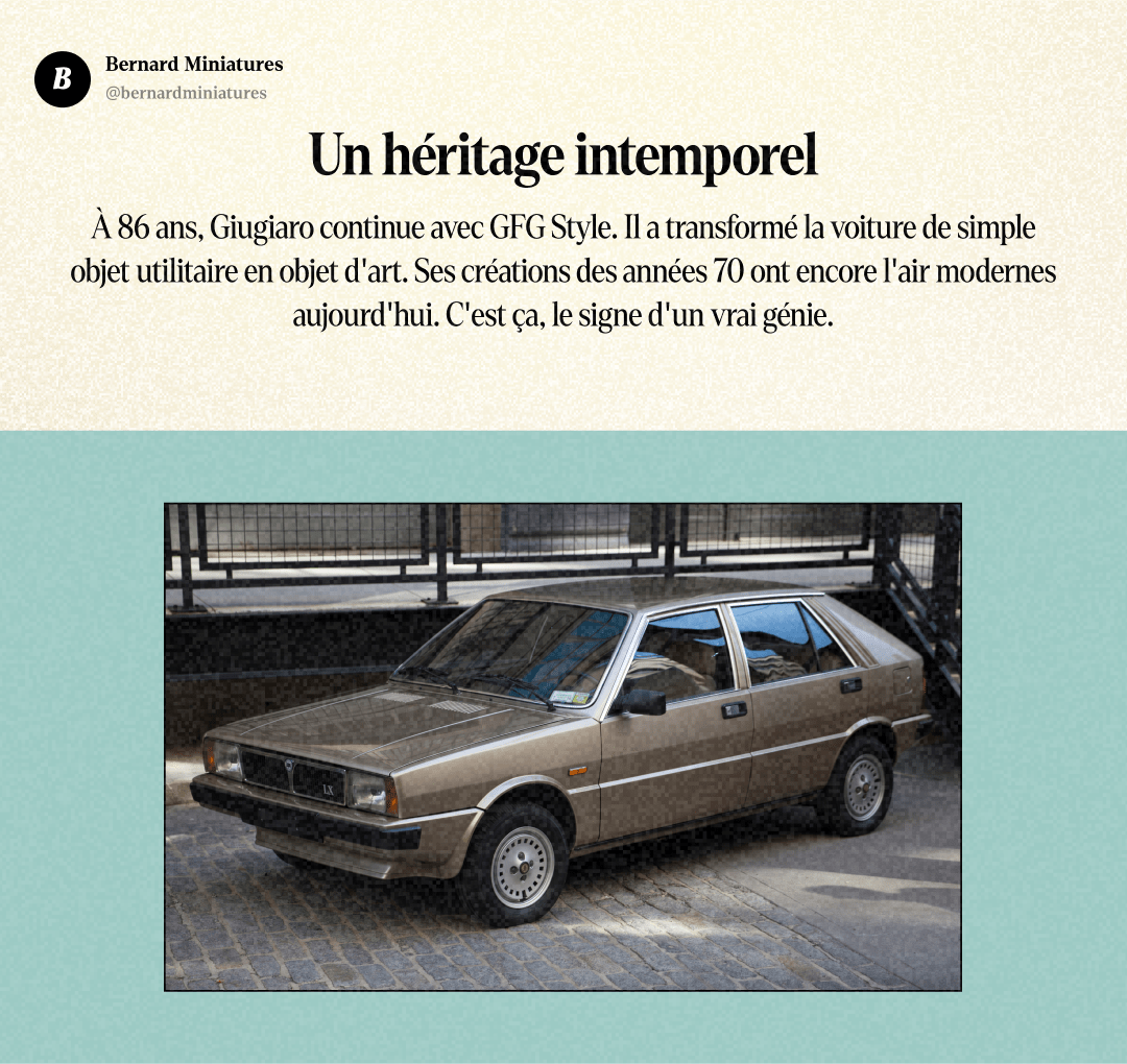 Giorgetto GIUGIARO : L'homme qui a dessiné votre voiture - Slide 13
