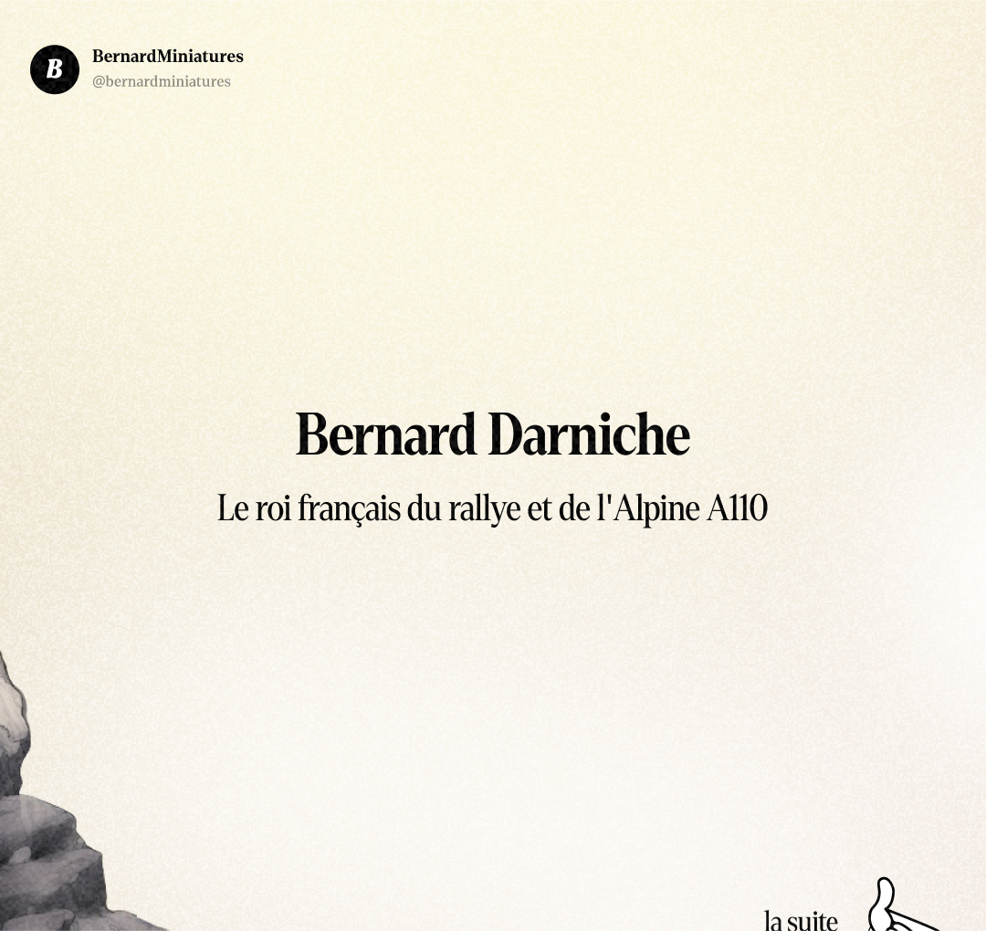 Bernard DARNICHE : Le cycliste devenu roi du rallye français - Slide 1