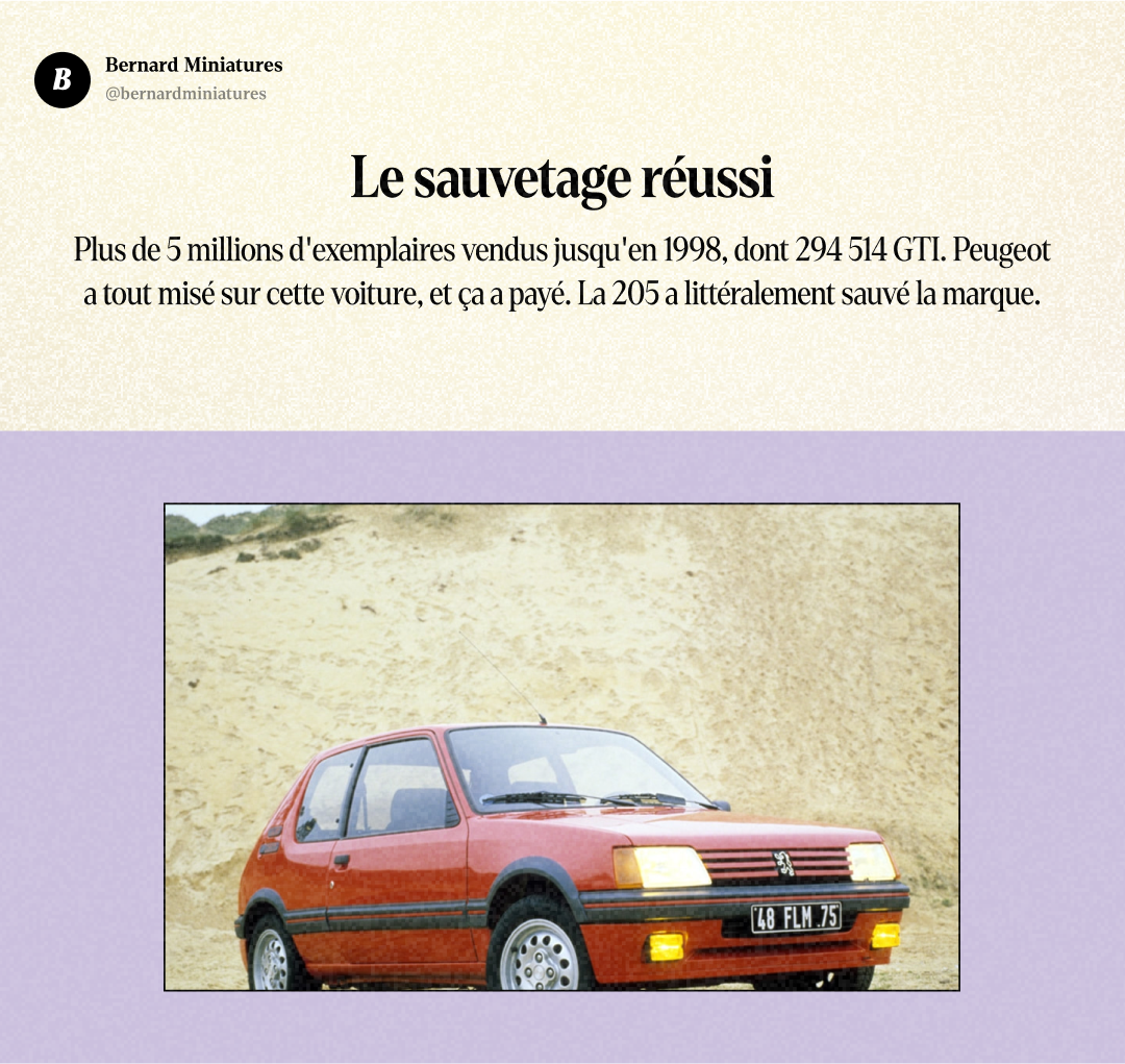 Peugeot 205 GTI : La voiture qui a sauvé Peugeot de la faillite - Slide 12