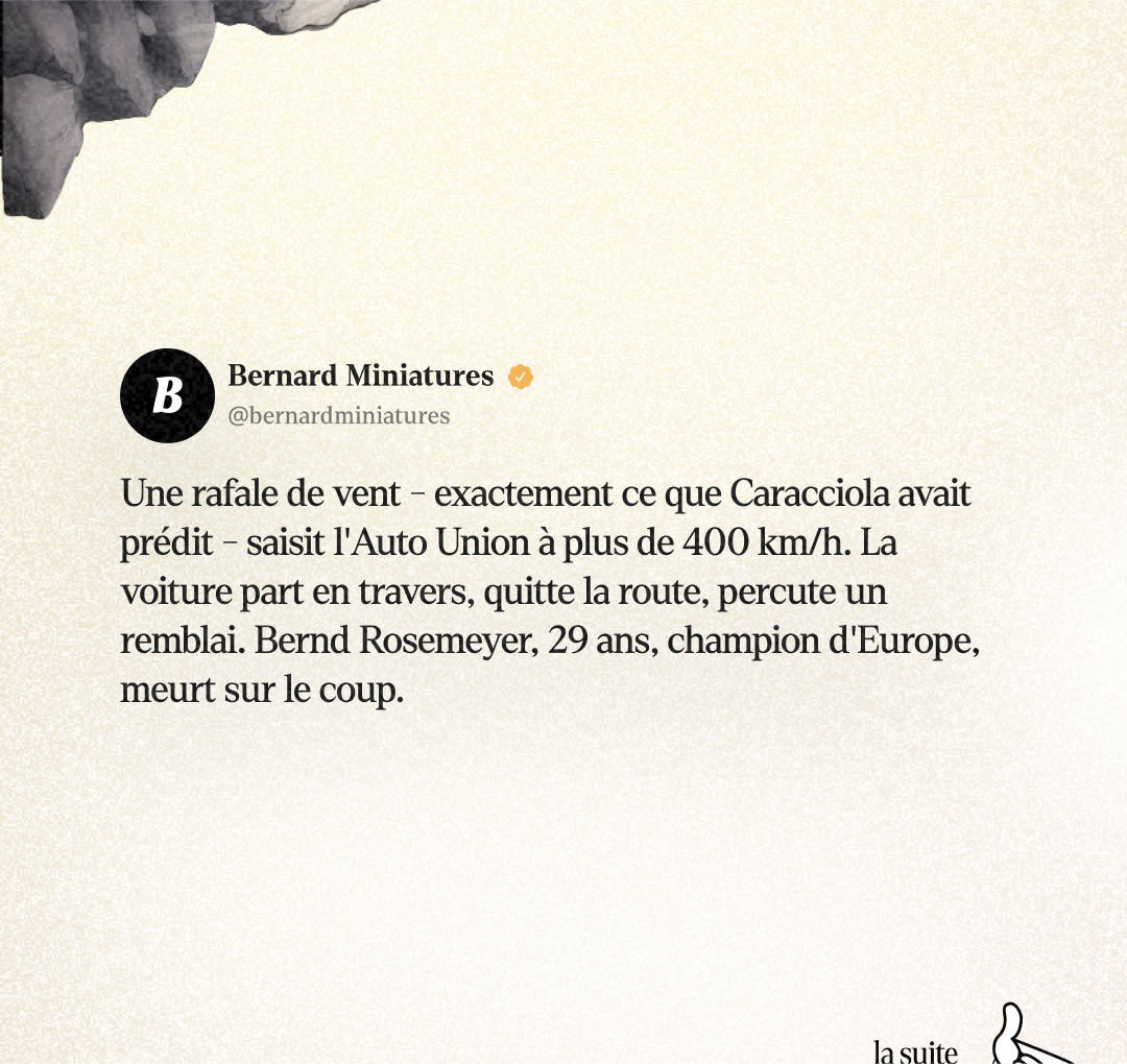 432 km/h en 1938 : Le record qui a tué Bernd Rosemeyer - Slide 10