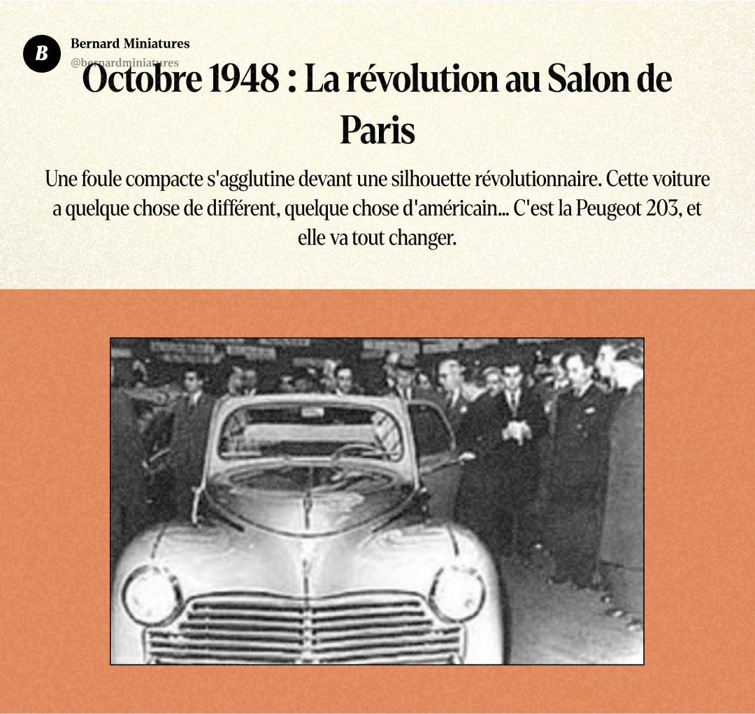 Peugeot 203 : Le pari le plus audacieux qui a sauvé Peugeot - Slide 1