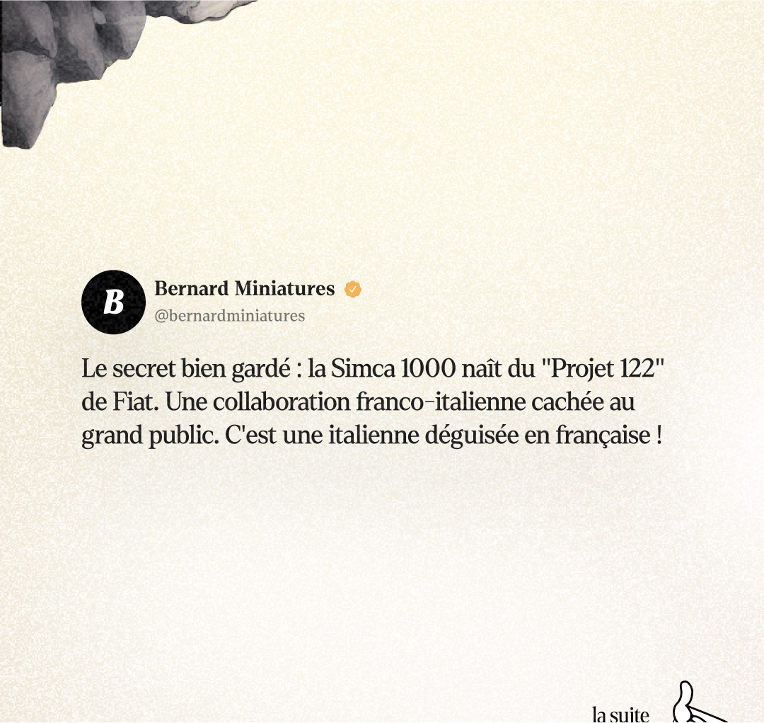 Simca 1000 : L'Italienne qui a démocratisé l'automobile française - Slide 4