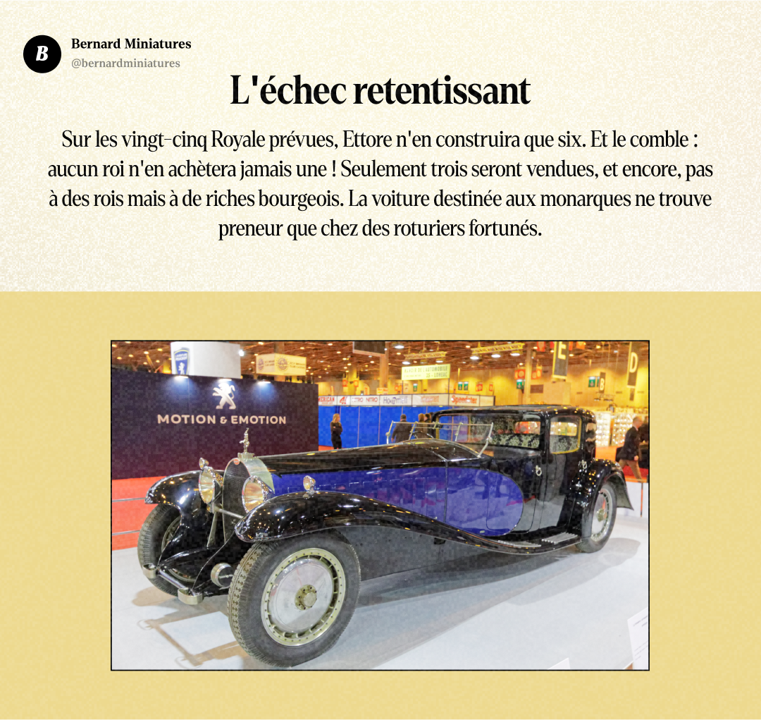 Bugatti Royale : Le flop le plus cher de l'histoire automobile - Slide 7