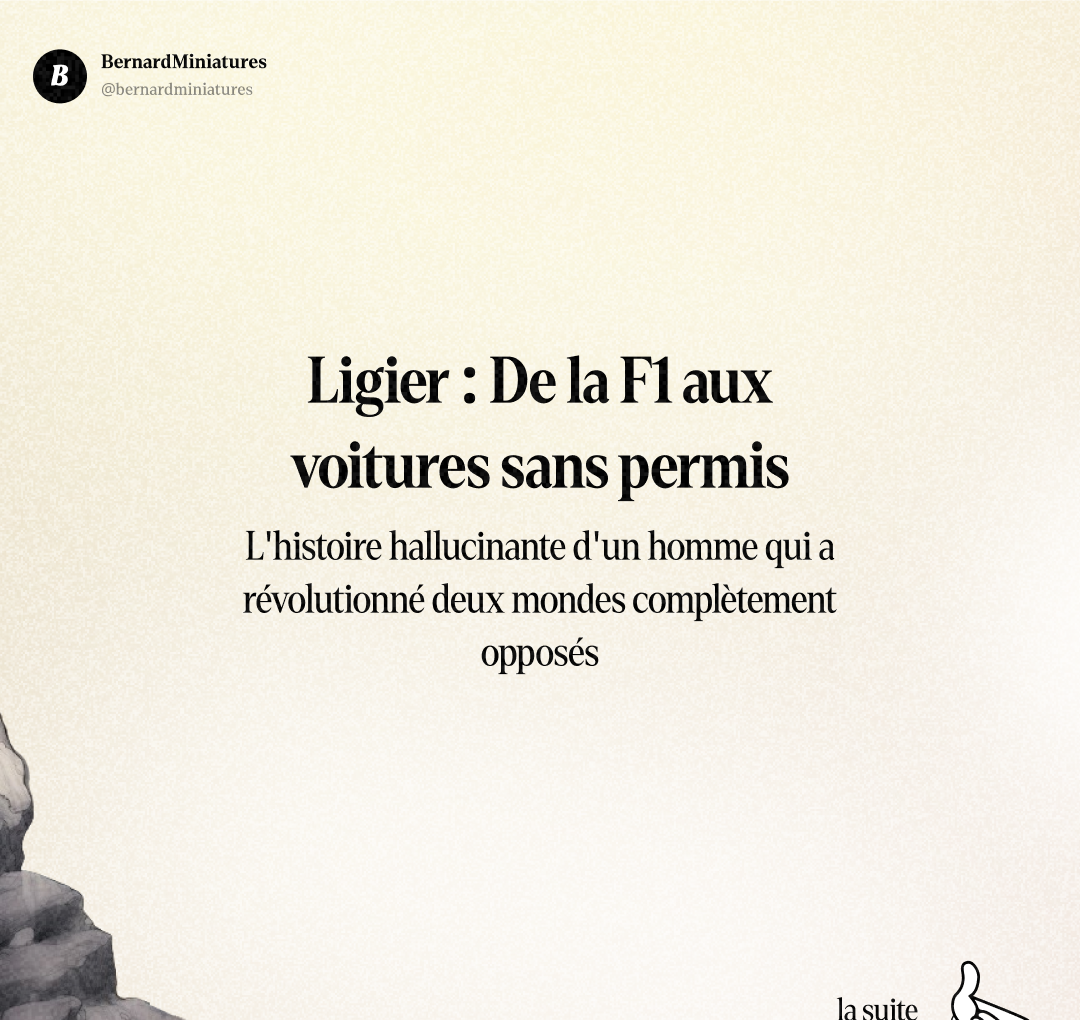 Guy Ligier : De la F1 aux voitures sans permis - Slide 1