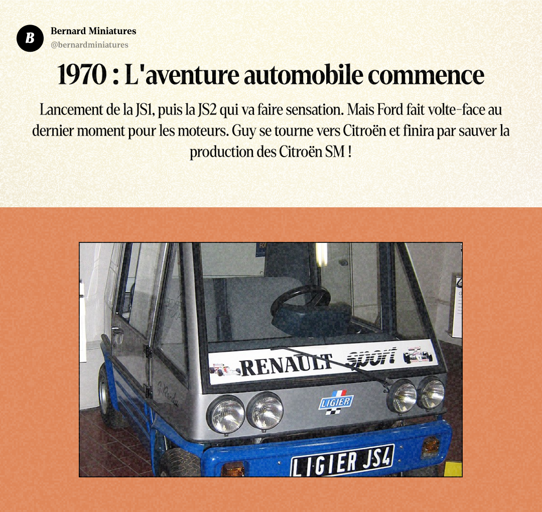 Guy Ligier : De la F1 aux voitures sans permis - Slide 5