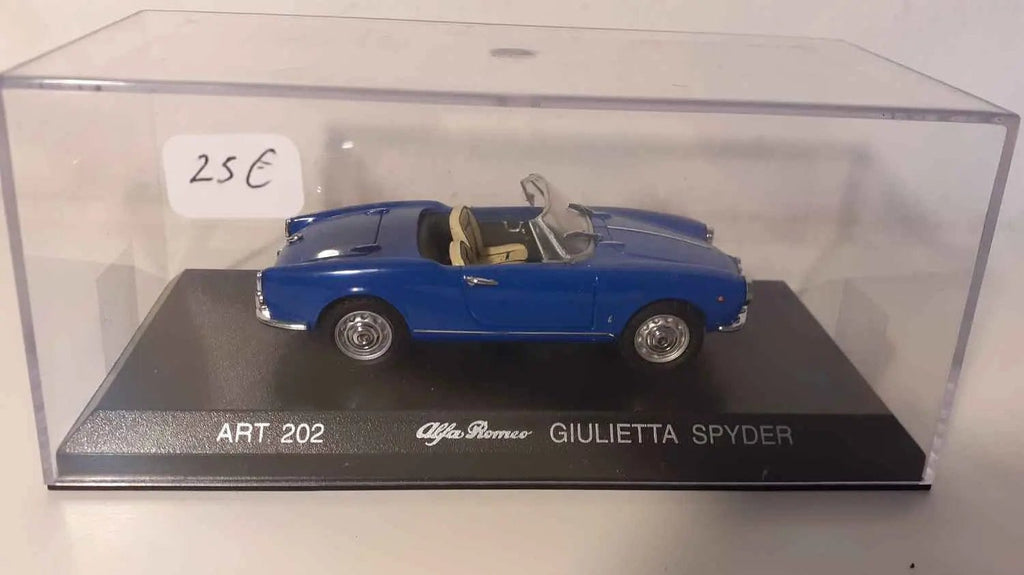 Alfa Roméo Giulietta Spyder bleue (marque DétailCars) Bernard Miniatures