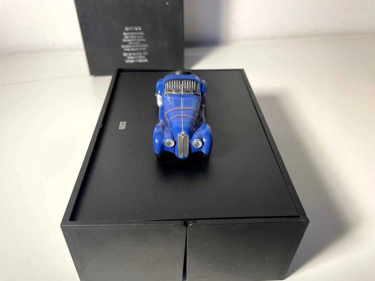 BMW 328 bleue (coffret présentoir noir) Bernard Miniatures