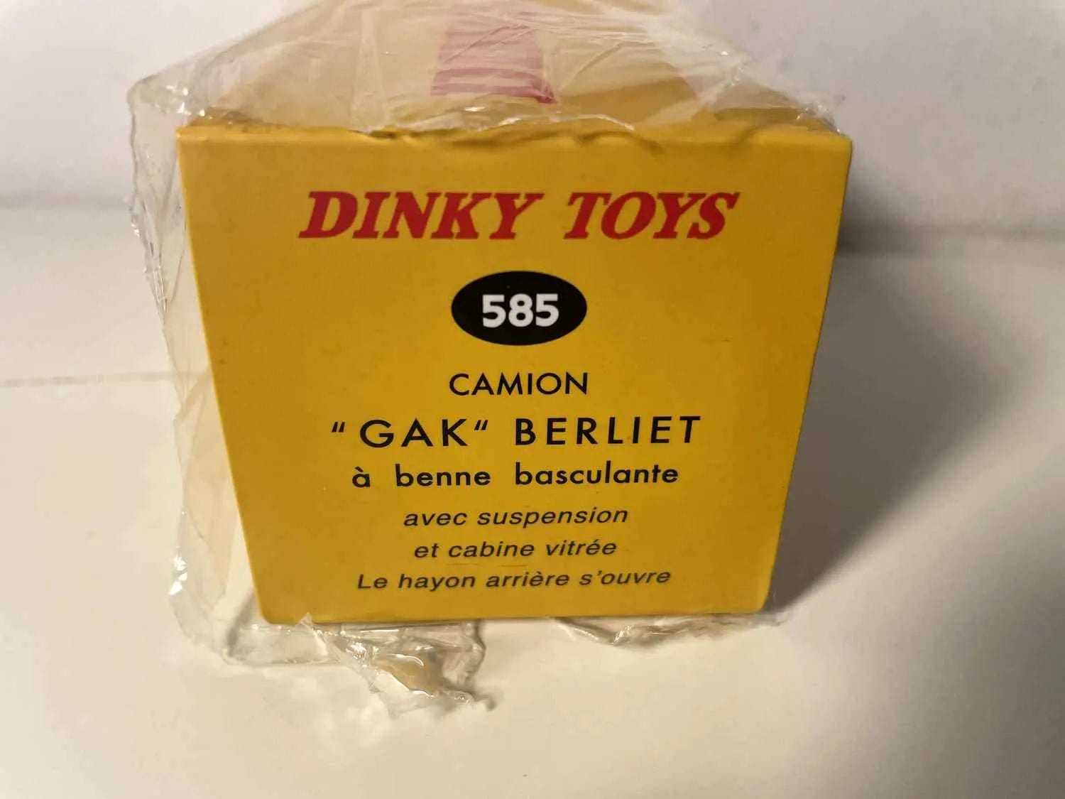 Camion Gak Berliet bleu avec benne basculante jaune Dinky-Toys (éditions Atlas) Bernard Miniatures