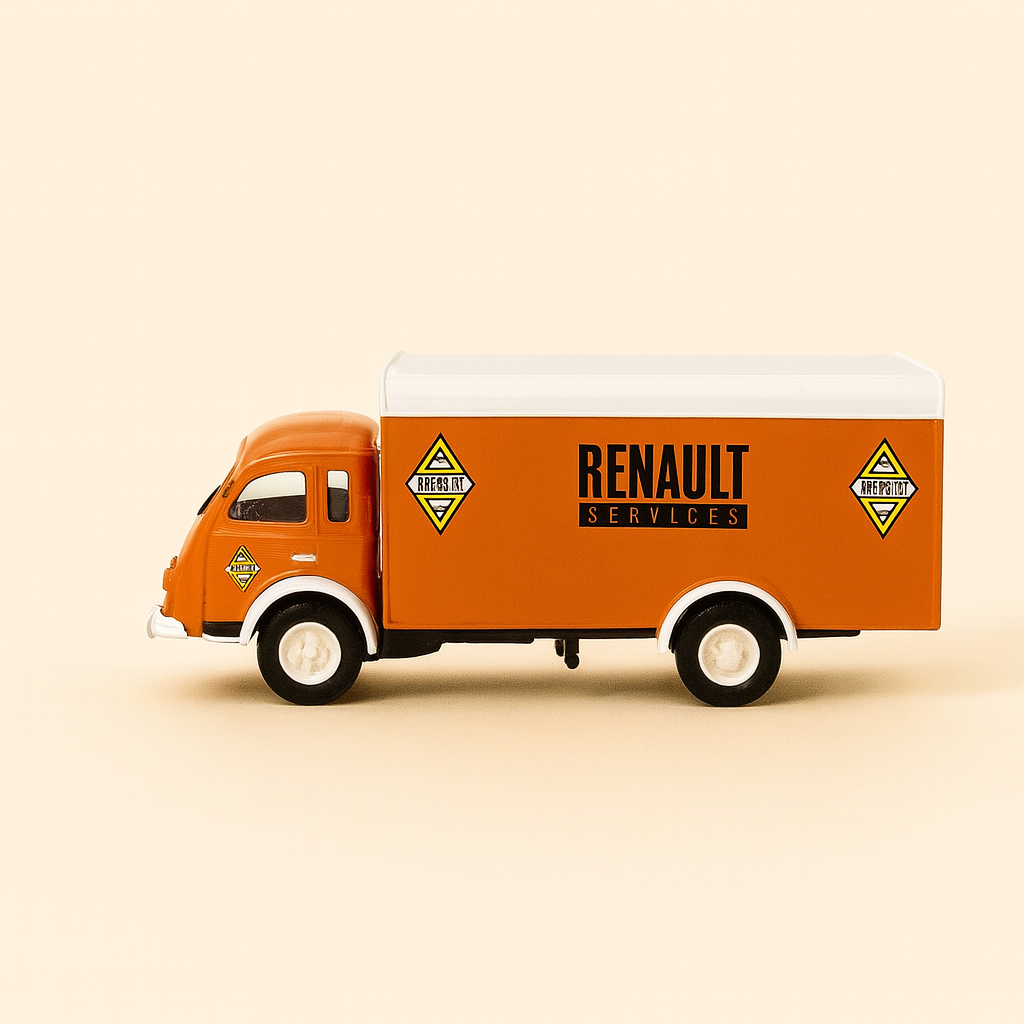Renault Fainéant Lkw in Orange und Weiß von 1957 - Renault Services - CORGI Classics Referenz 71002