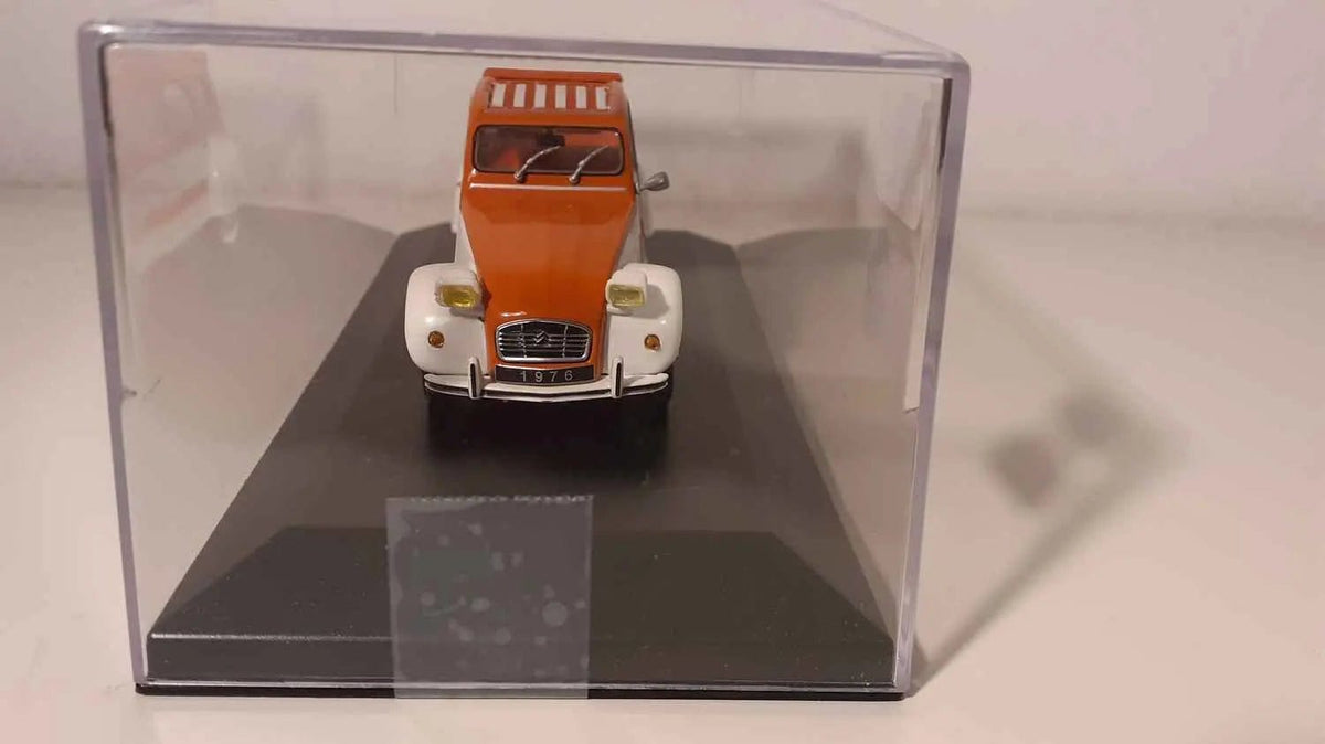 Citroën 2 CV Spot orange et blanche Bernard Miniatures