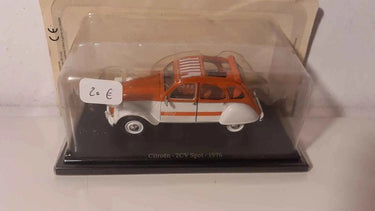 Citroën 2 CV Spot orange et blanche de 1976 Bernard Miniatures