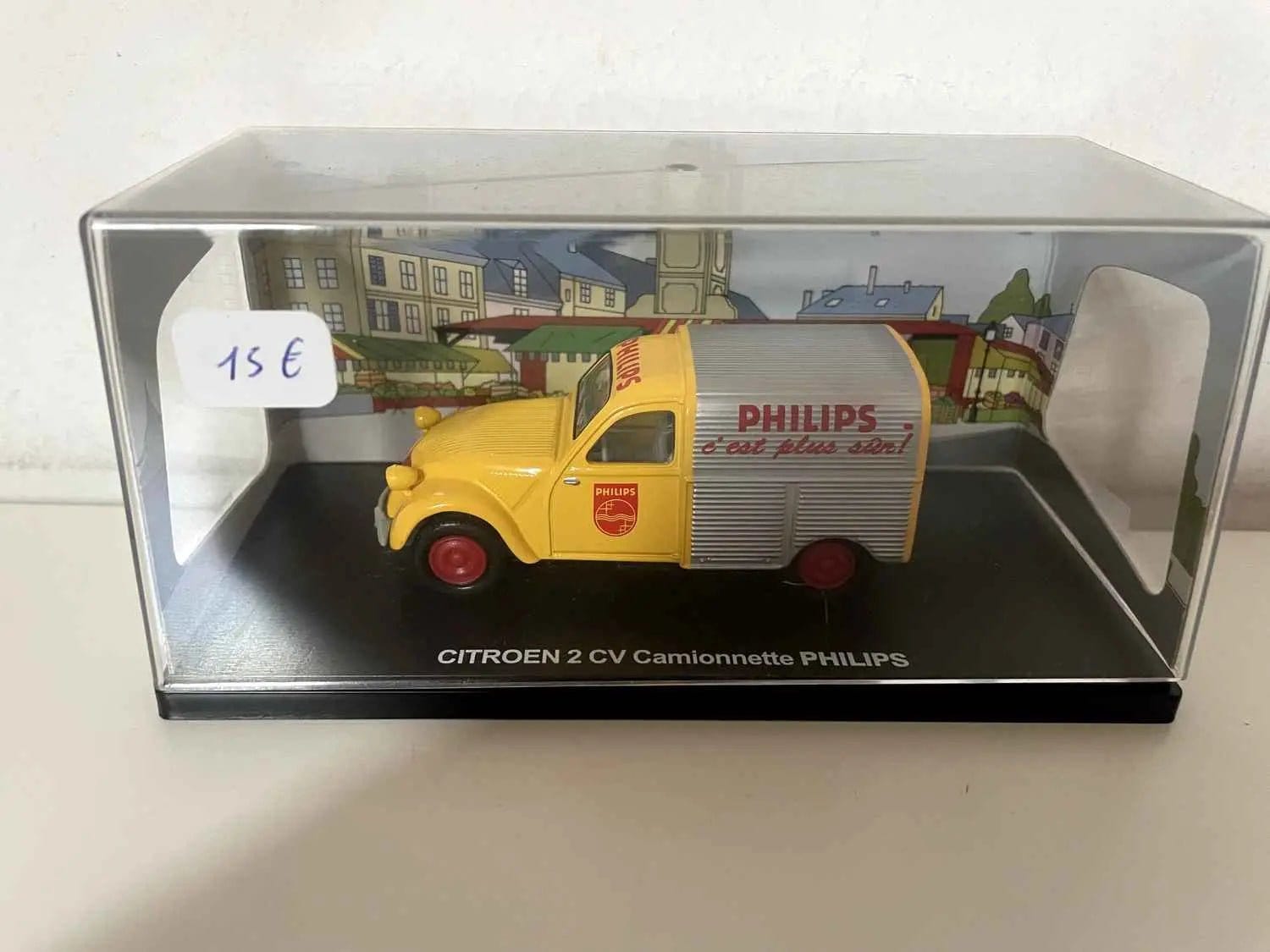 Citroën 2 CV camionnette jaune et grise PHILIPS Bernard Miniatures