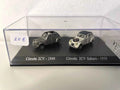 Citroën 2CV grise de 1949 + Citroën 2CV Sahara beige? de 1958 (Echelle HO) Bernard Miniatures