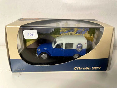 Citroën 3CV camionnette 2 bleus avec publicité POTASSE D'ALSACE Bernard Miniatures
