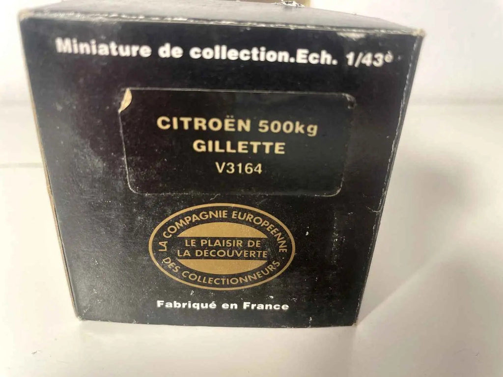 Citroën 500kg bleue avec publicité GILLETTE Bernard Miniatures
