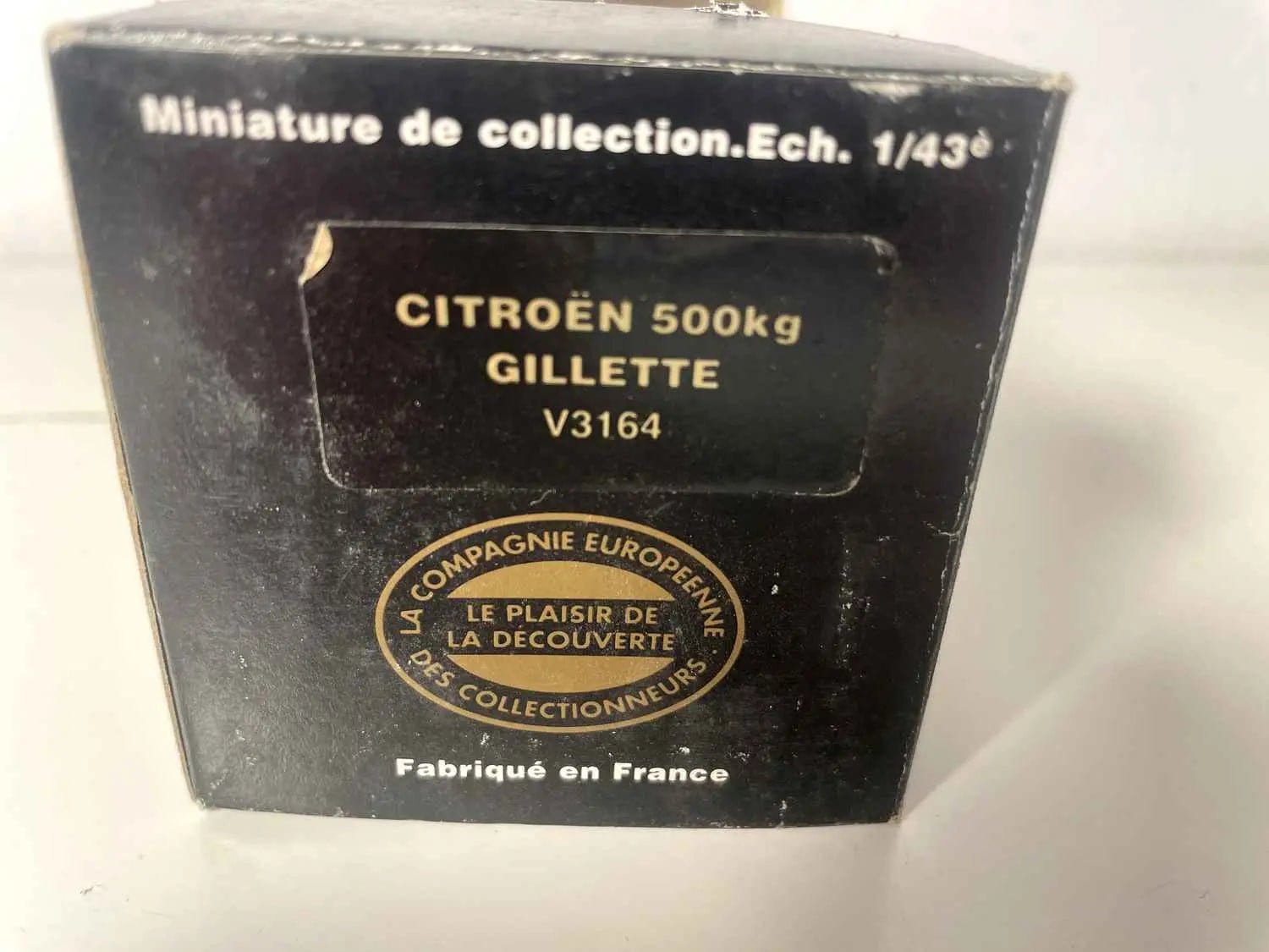 Citroën 500kg bleue avec publicité GILLETTE Bernard Miniatures
