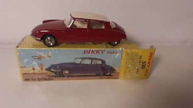 Citroën DS 19 bordeaux et toit crème Dinky-Toys (Editions Atlas) Bernard Miniatures