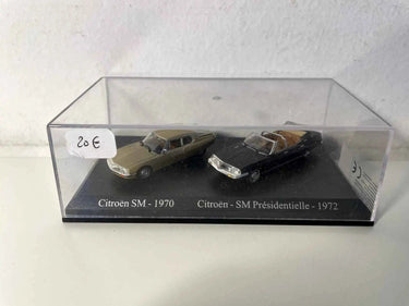 Citroën SM marron de 1970 + Citroën SM noire Présidentielle de 1972 (Echelle HO) Bernard Miniatures