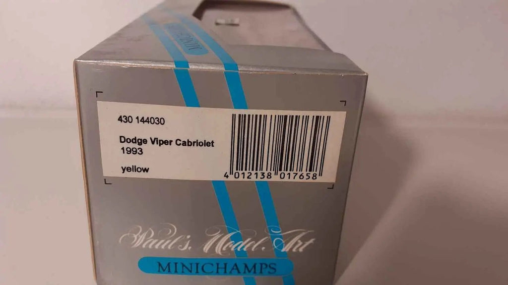 Dodge Viper cabriolet jaune de 1993 (Minichamps) Bernard Miniatures