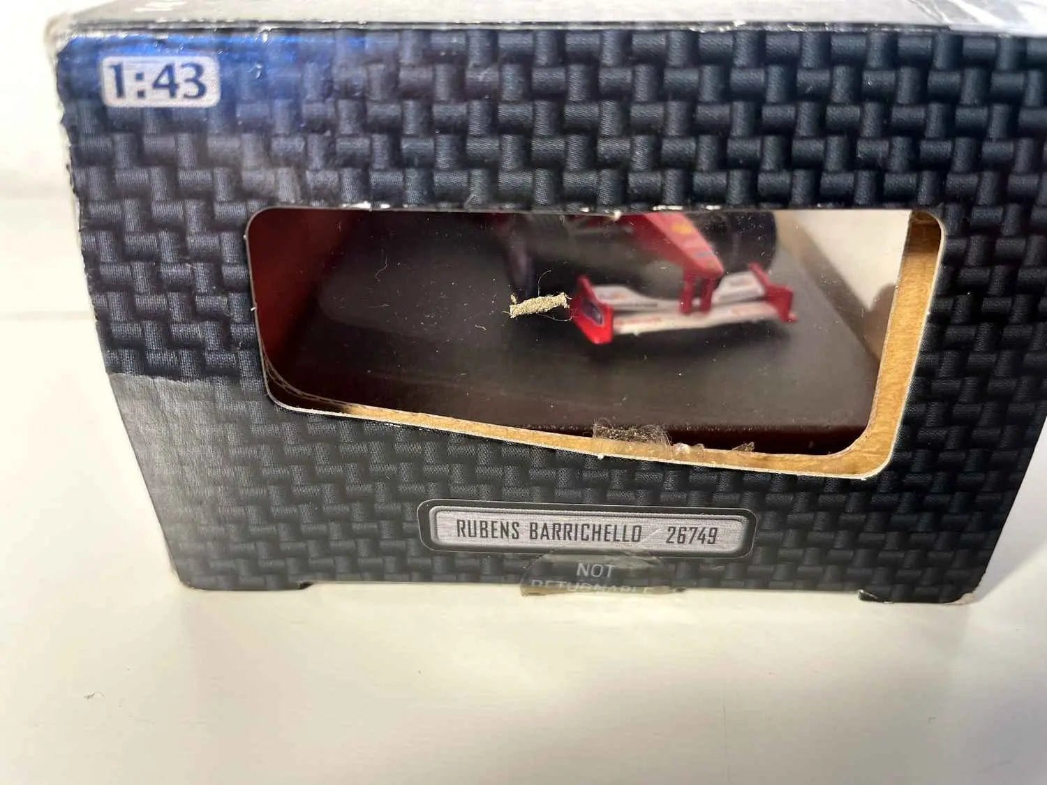 Ferrari rouge de FORMULE 1 numéro 4 (Rubens Barrichello) Bernard Miniatures